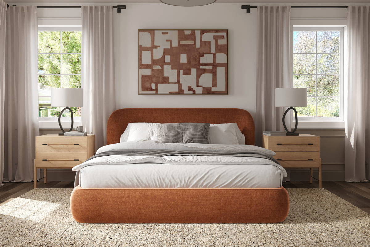 Chelsea Bed - Soft Rounded Upholstered Bed