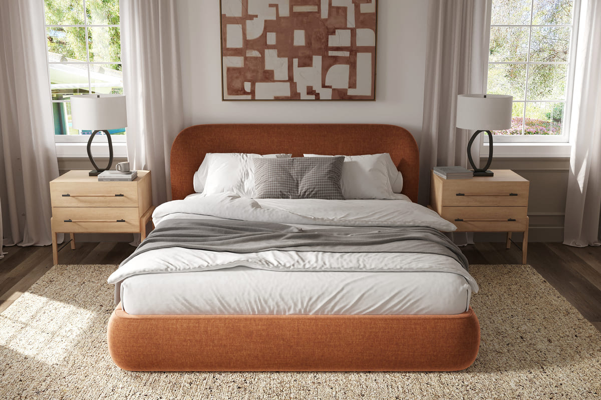 Chelsea Bed - Soft Rounded Upholstered Bed
