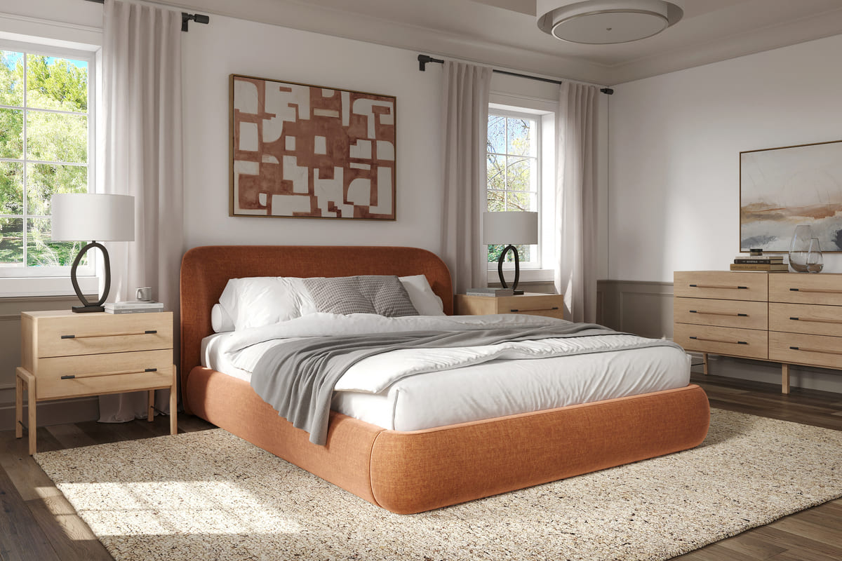 Chelsea Bed - Soft Rounded Upholstered Bed