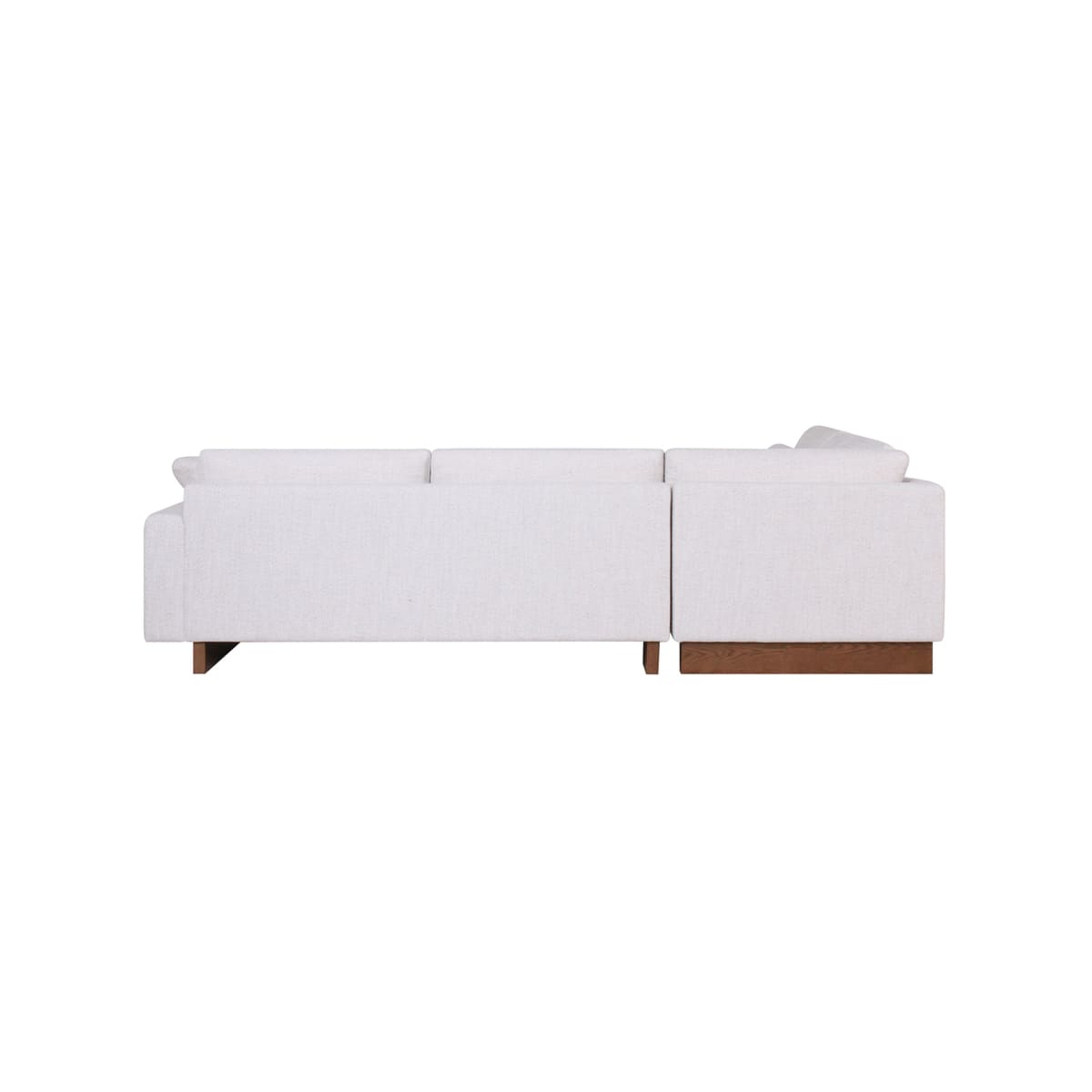 White sectional sofa on a white background