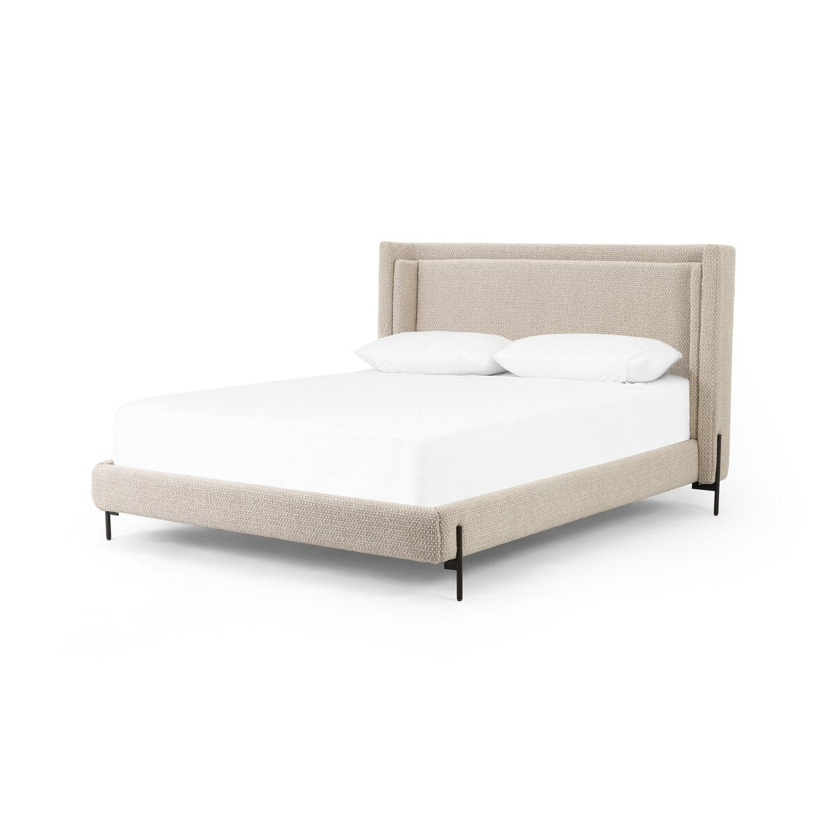 Dobson Queen upholstered bed in contemporary bedroom setting