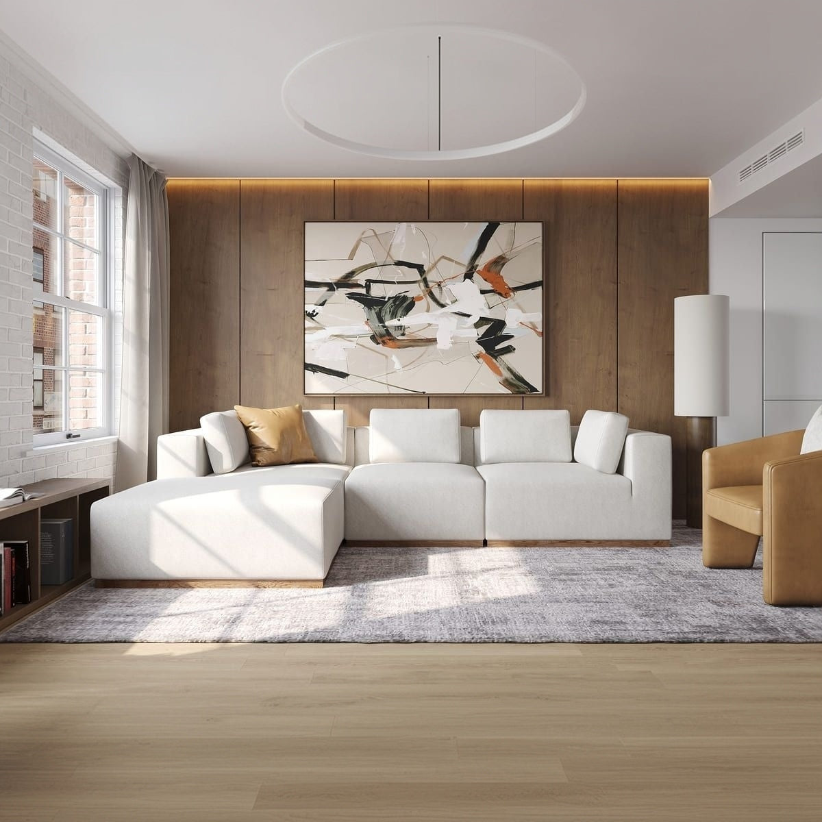 Emerson 3-pc Modular Sofa W/Ottoman