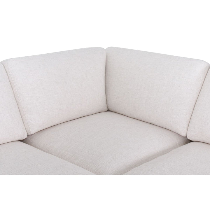 Light gray sectional sofa on a white background