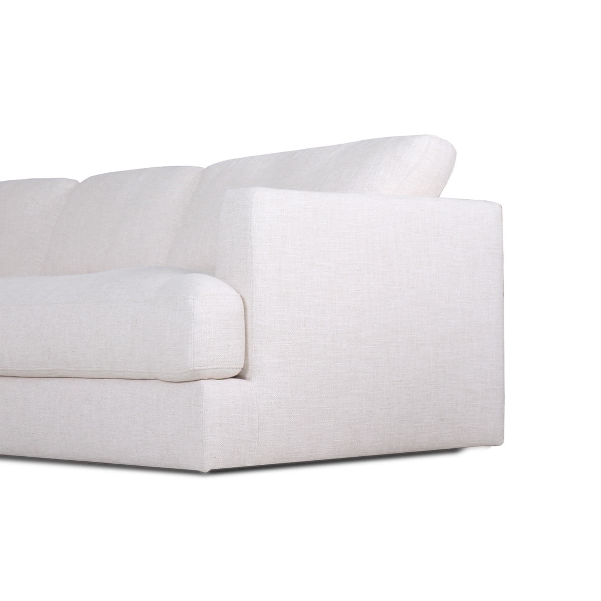 White sofa on a white background