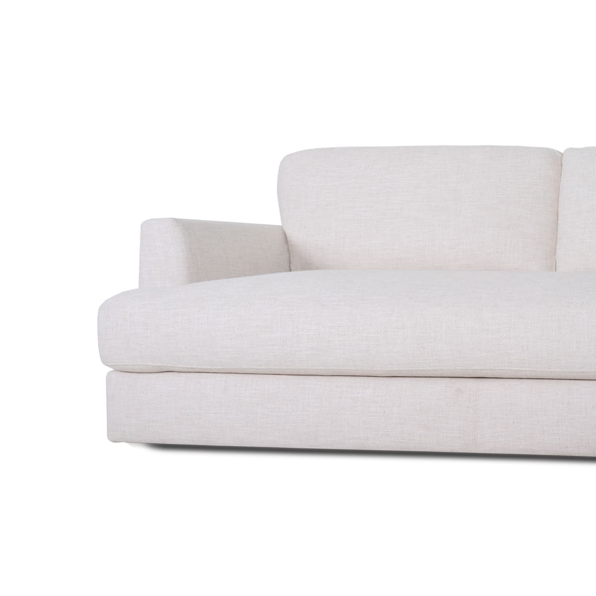 White sofa on a white background