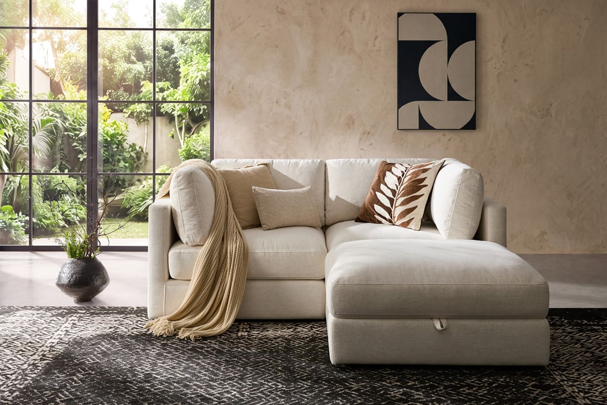Haven 2-pc Modular Sofa W/Ottoman