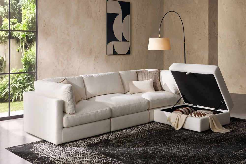 Haven 3-pc Modular Sofa W/Ottoman