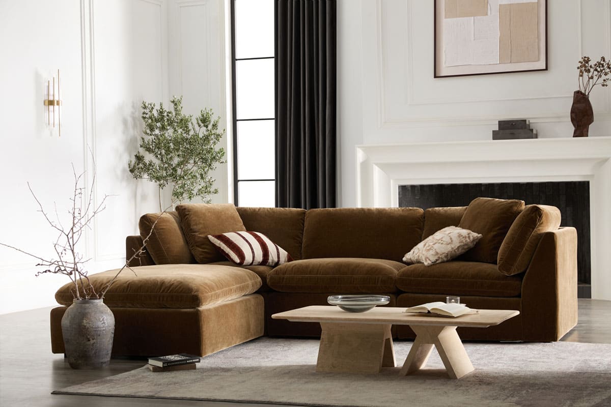 Hilton 3-pc Modular Sofa W/Ottoman
