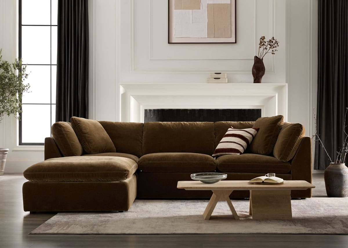 Hilton 3-pc Modular Sofa W/Ottoman