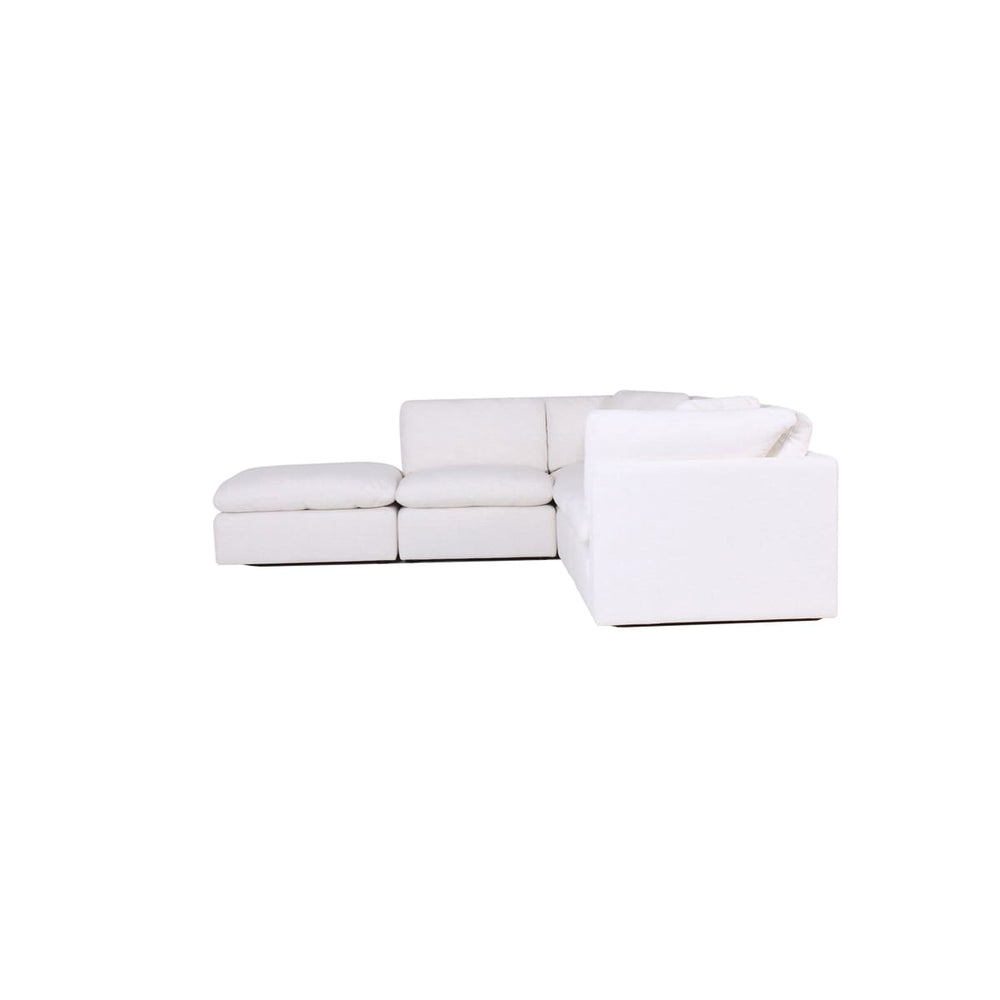 White sectional sofa on a white background