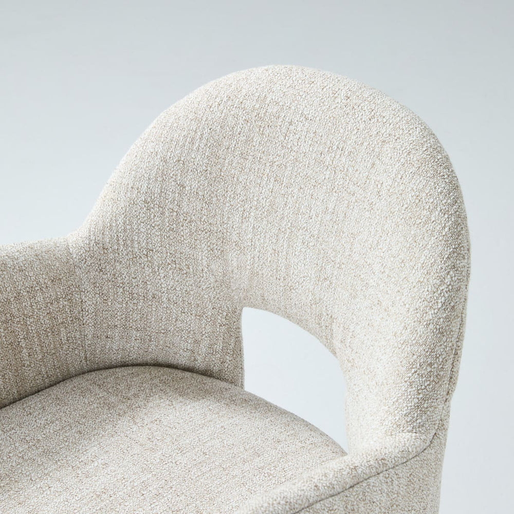 Kove Tweed Upholstered Dining Armchair