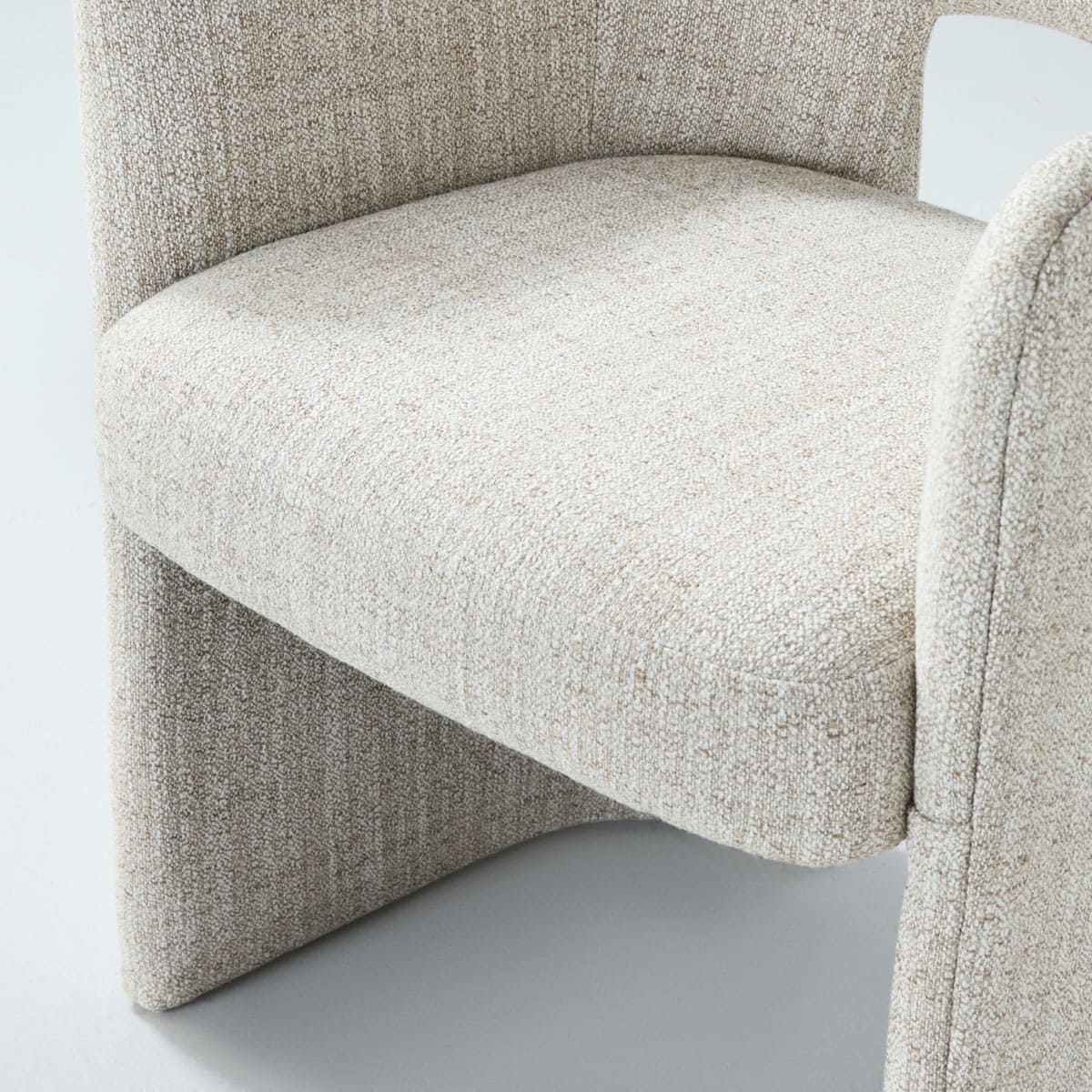 Kove Tweed Upholstered Dining Armchair