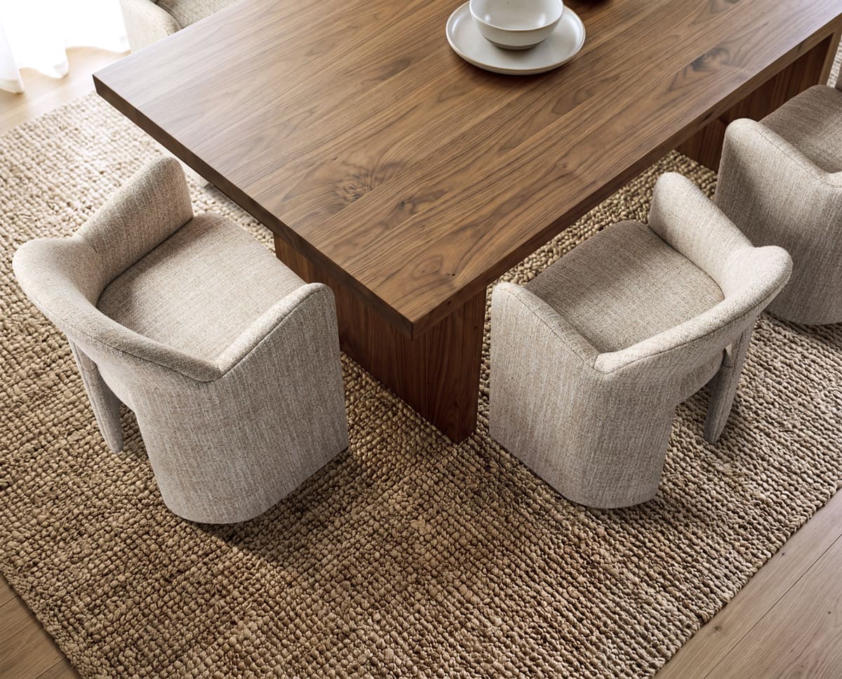 Kove Tweed Upholstered Dining Armchair