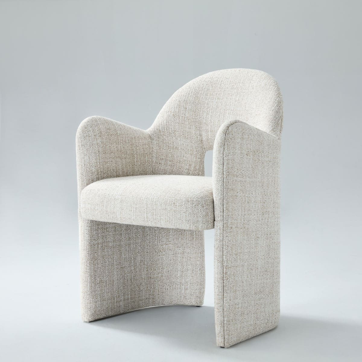 Kove Tweed Upholstered Dining Armchair