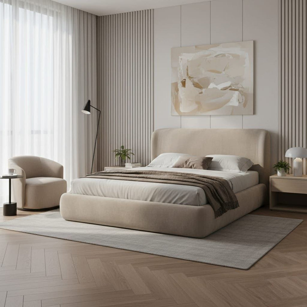 Contemporary storage bed frame - Lula Bed sturdy construction