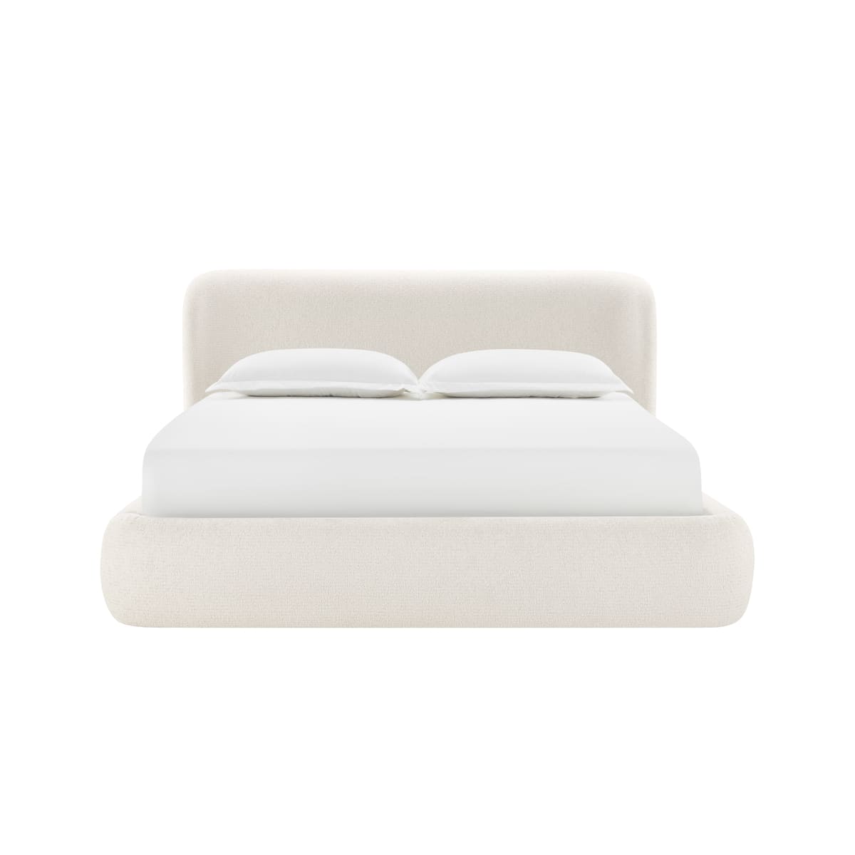 Side view of Lula Storage Bed - curved edges and clean lines