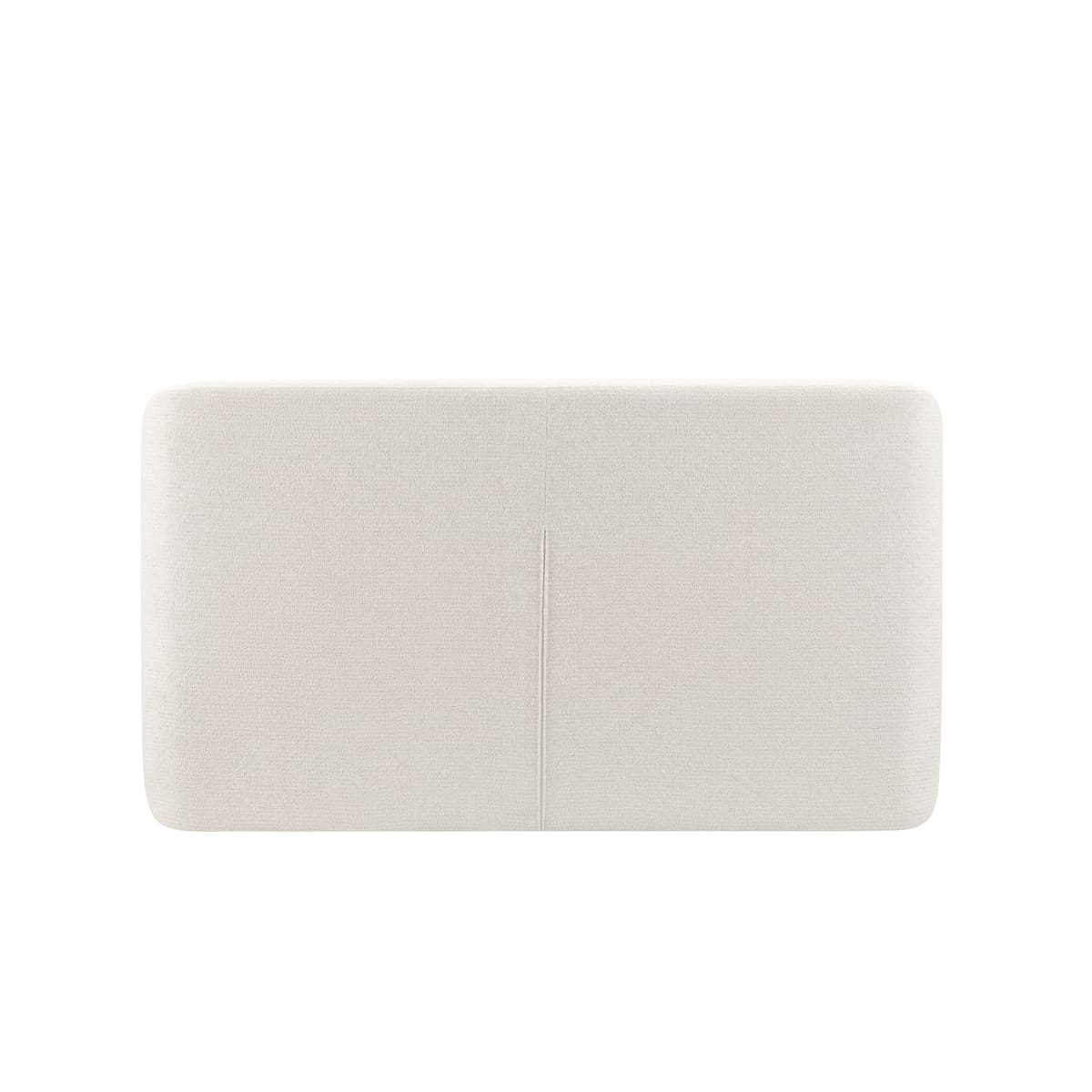 Rectangular white rug on a white background
