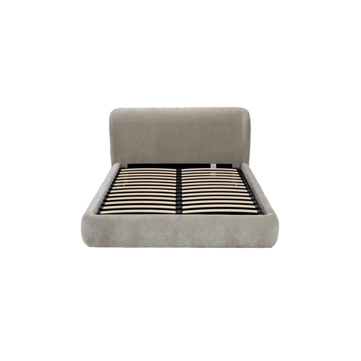 Lula Storage Bed with curved headboard - modern upholstered bedroom furniture