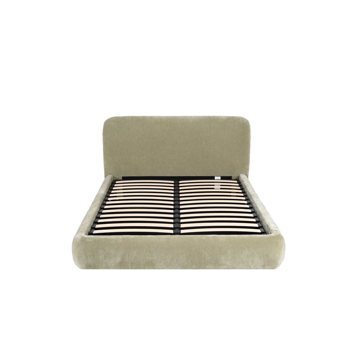 Lula Storage Bed light beige option - modern upholstered storage bed