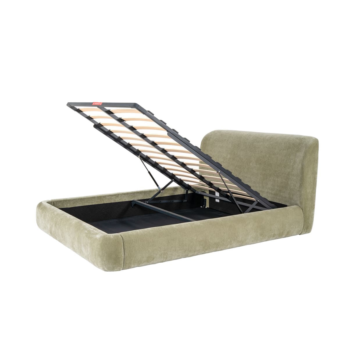 Storage bed headboard detail - high-performance fabric texture