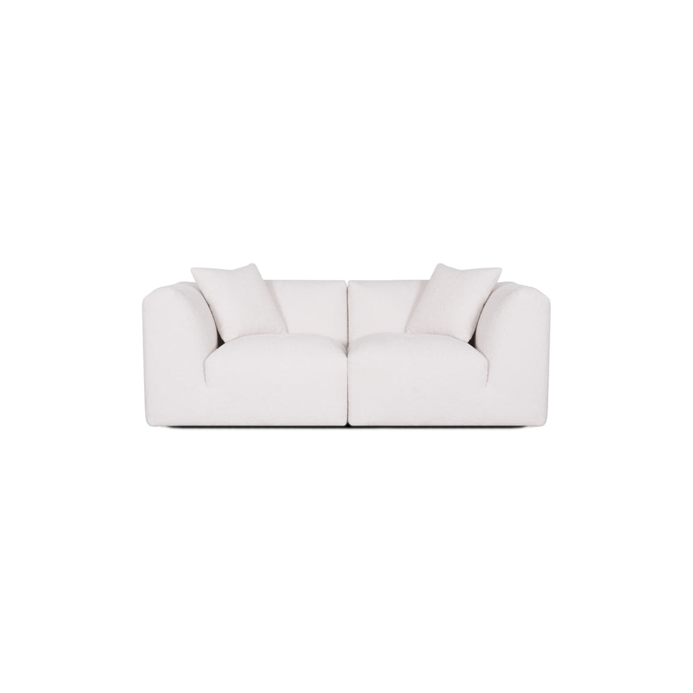 White sofa on a white background