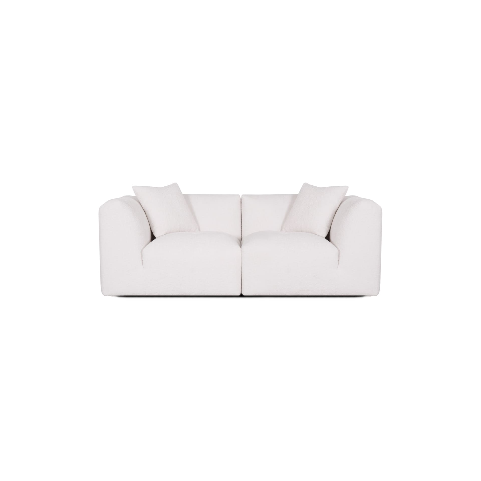 White sofa on a white background