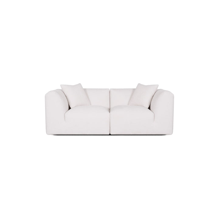 White sofa on a white background