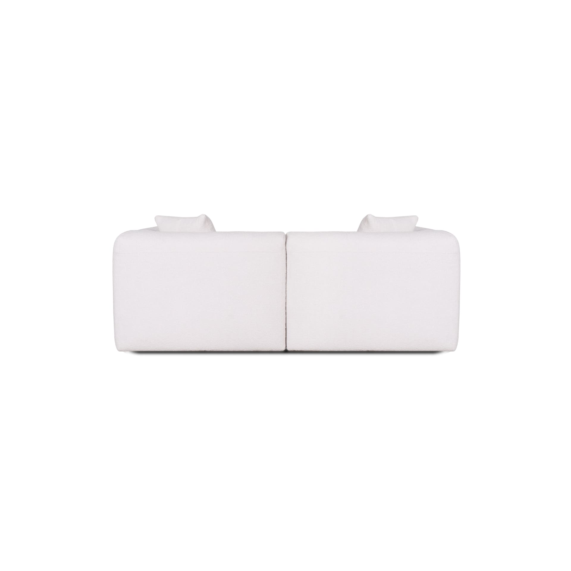 White sofa on a white background