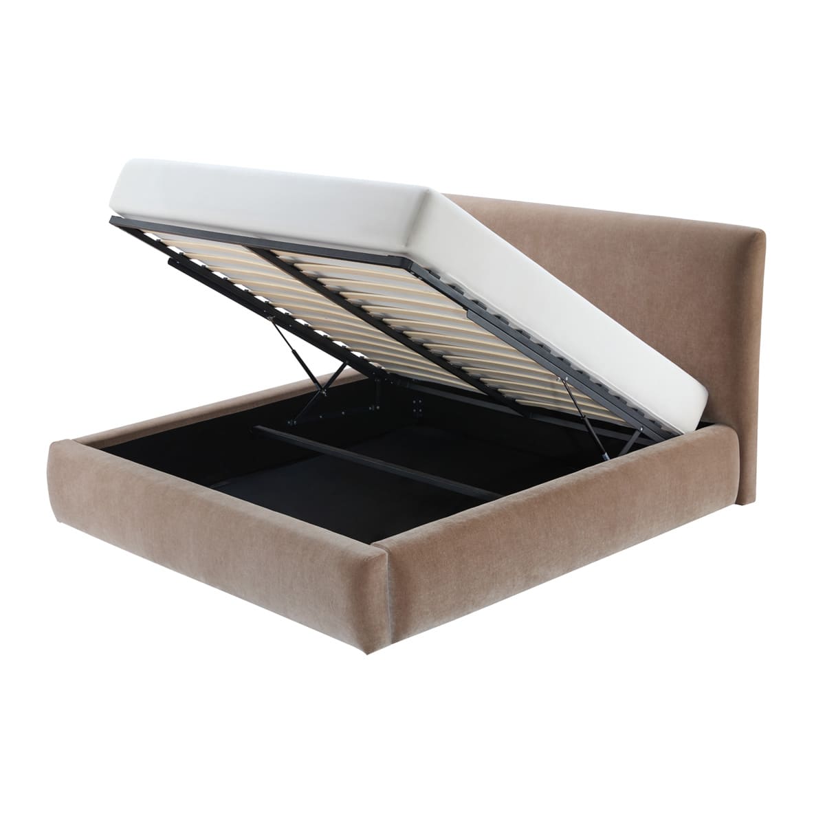Noelle Storage Bed — Lift-up Storage, Linen Fabric