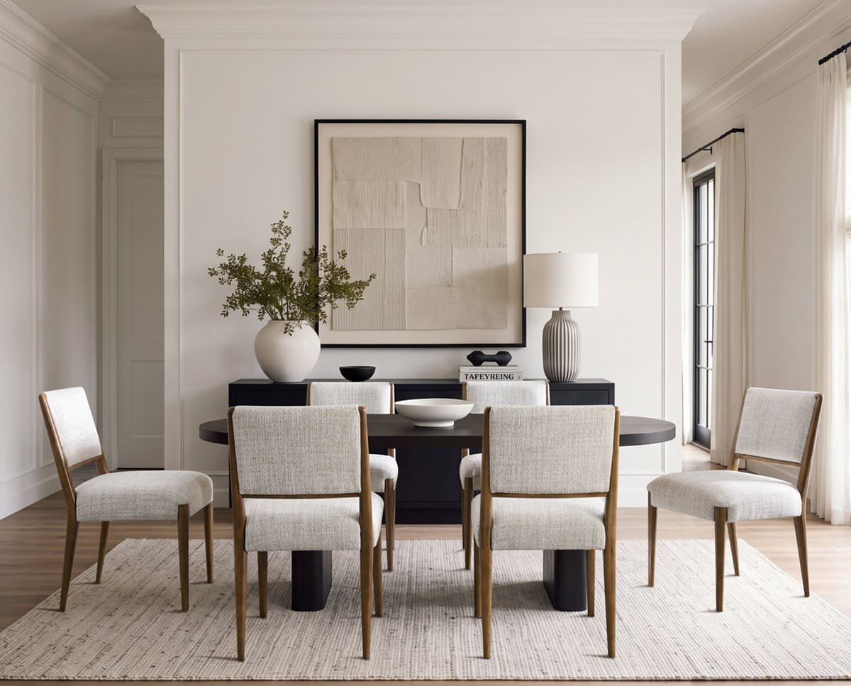 Oren Upholstered Dining Chair with Solid Oak Frame
