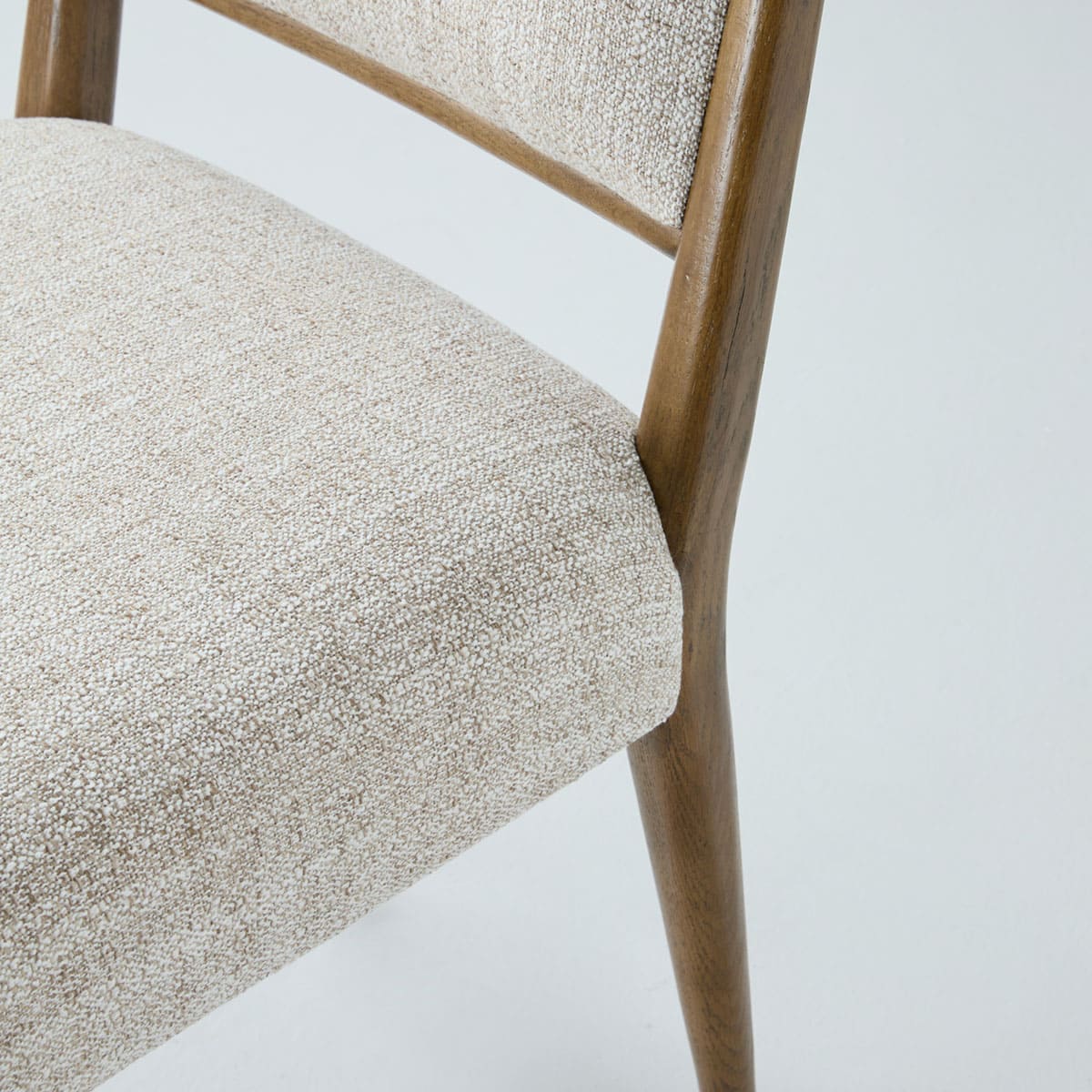 Oren Upholstered Dining Chair with Solid Oak Frame