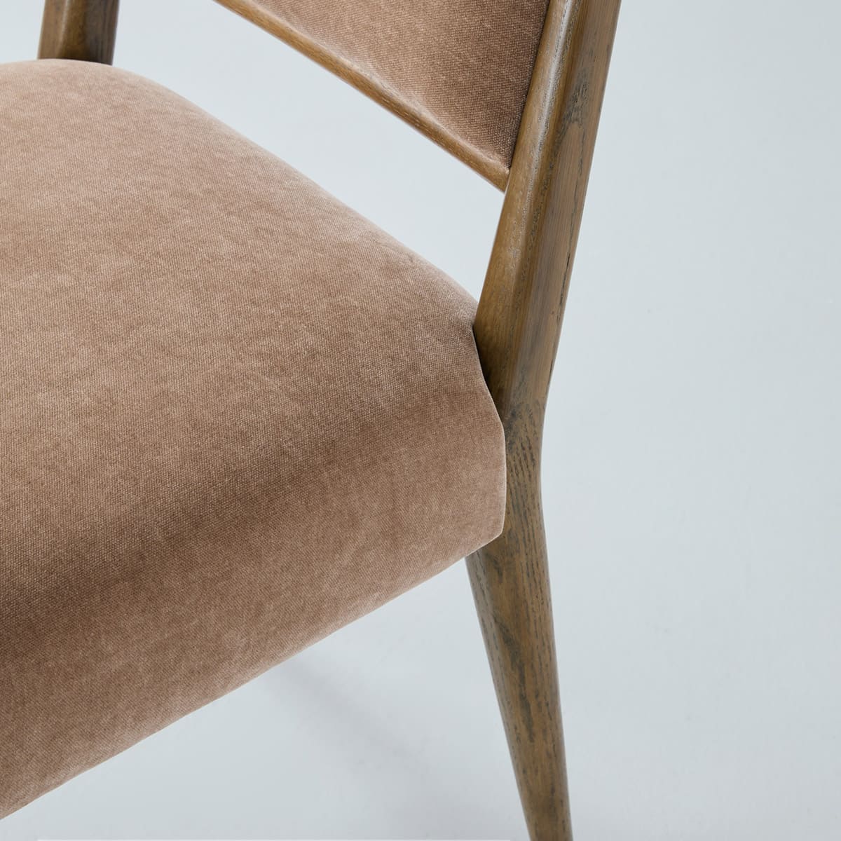 Oren Upholstered Dining Chair with Solid Oak Frame