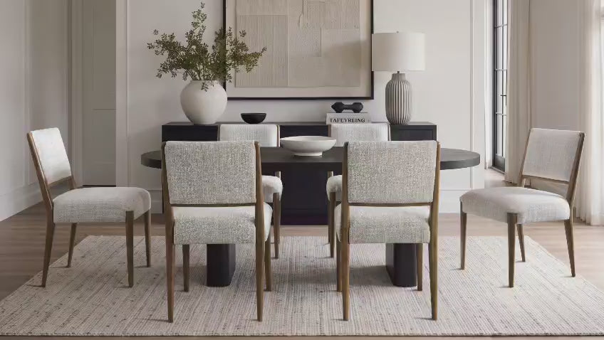 Oren Upholstered Dining Chair with Solid Oak Frame