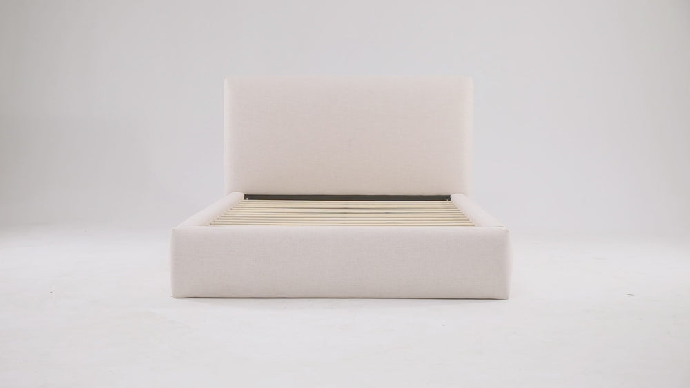 Quinky Bed – Linen Padded Headboard Bed
