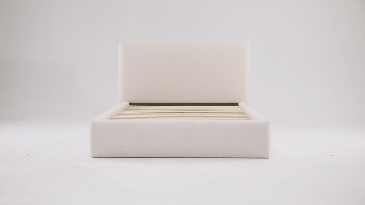 Quinky Bed – Linen Padded Headboard Bed