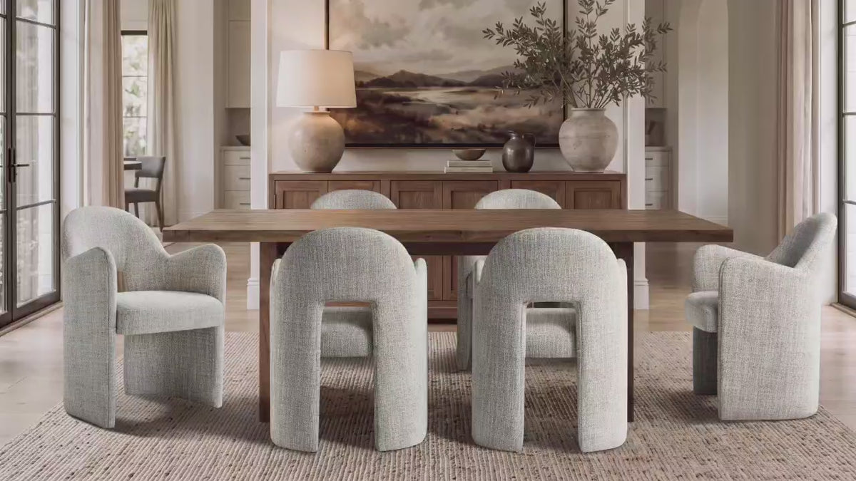 Kove Tweed Upholstered Dining Armchair