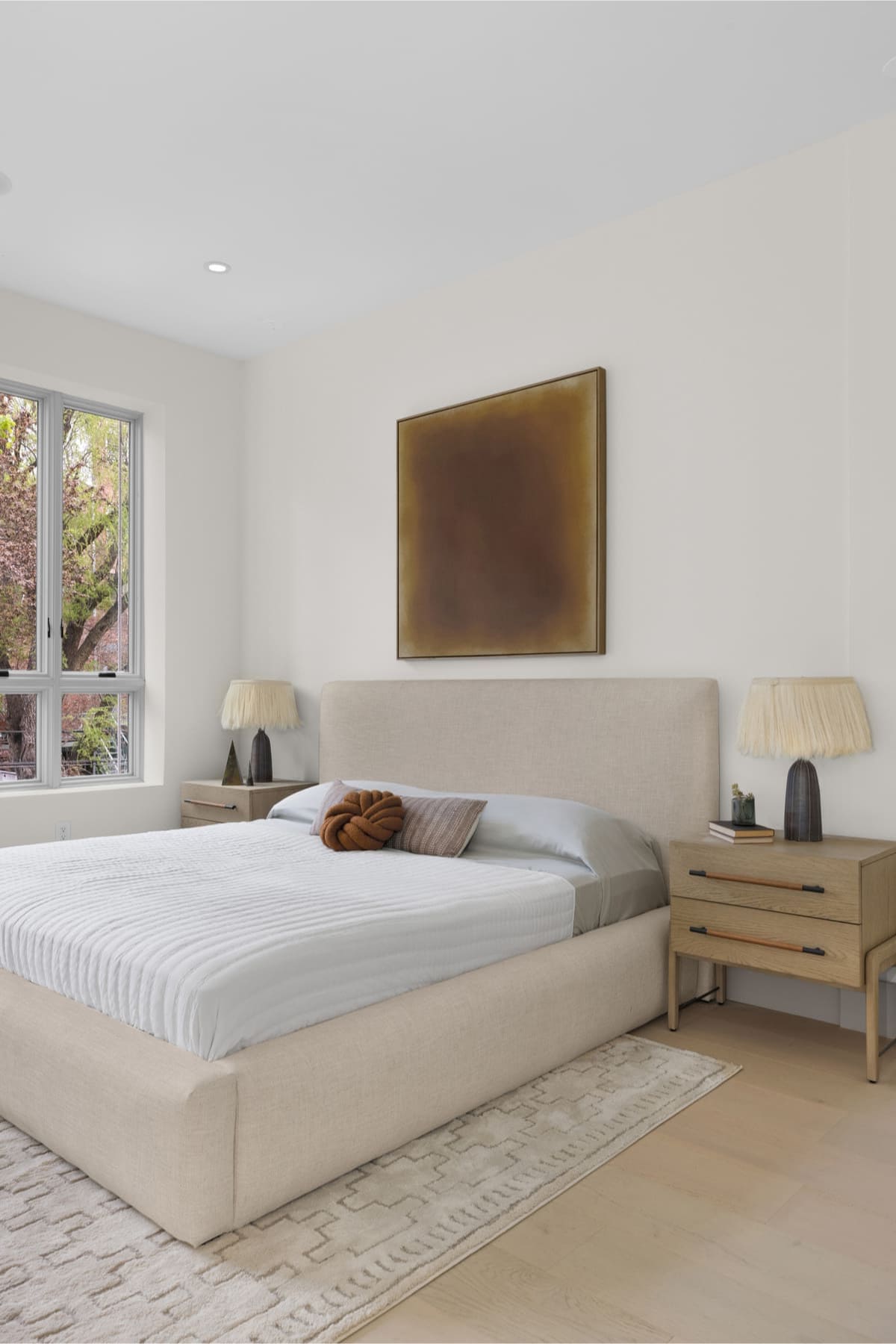 Quinky Bed – Linen Padded Headboard Bed