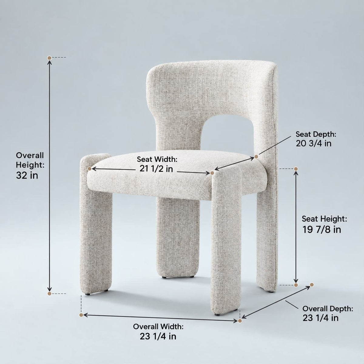 Remi Sculptural Upholstered Dining Chair