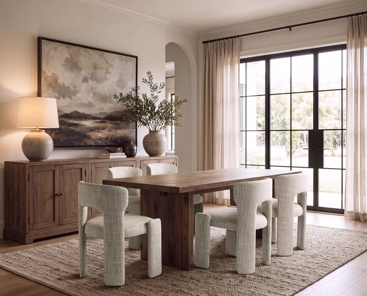 Remi Sculptural Upholstered Dining Chair
