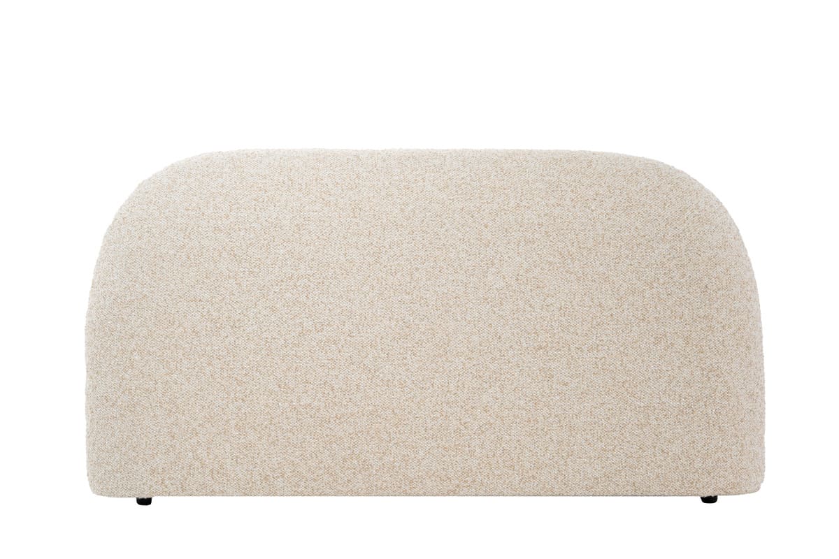 Beige ottoman on a white background