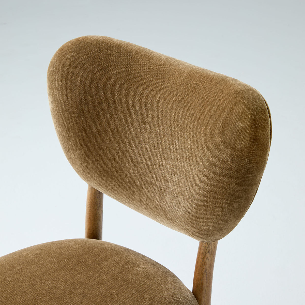 Vane Chenille Upholstered Dining Chair with Solid Oak Frame