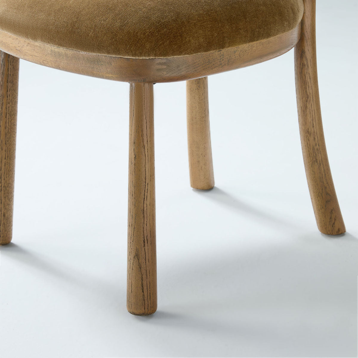 Vane Chenille Upholstered Dining Chair with Solid Oak Frame