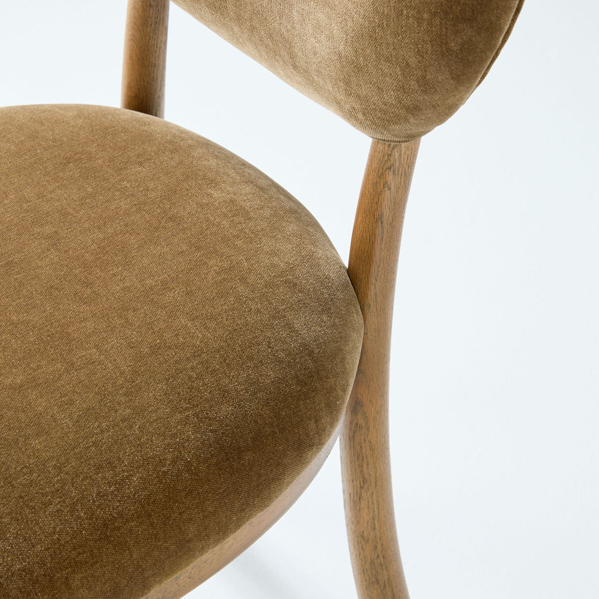Vane Chenille Upholstered Dining Chair with Solid Oak Frame