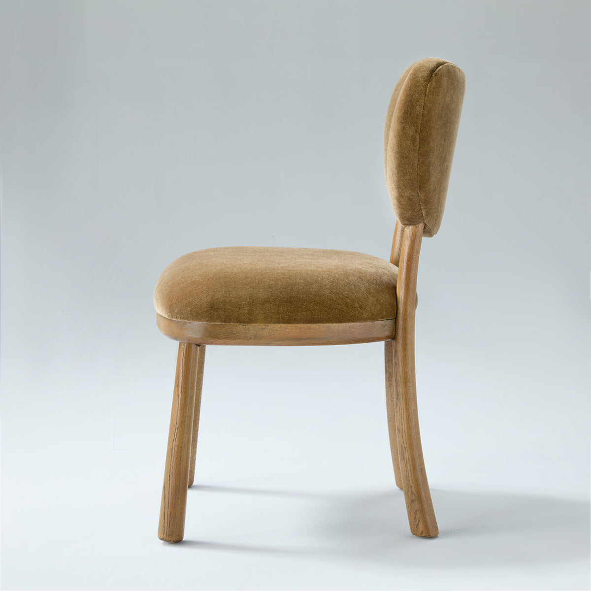 Vane Chenille Upholstered Dining Chair with Solid Oak Frame