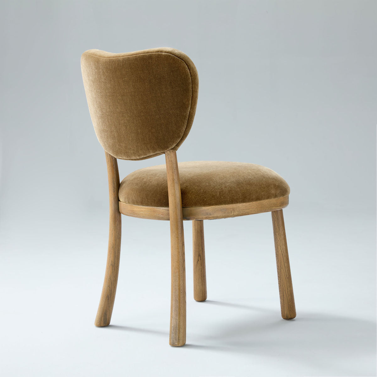 Vane Chenille Upholstered Dining Chair with Solid Oak Frame