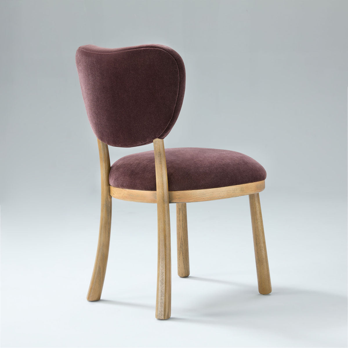 Vane Chenille Upholstered Dining Chair with Solid Oak Frame