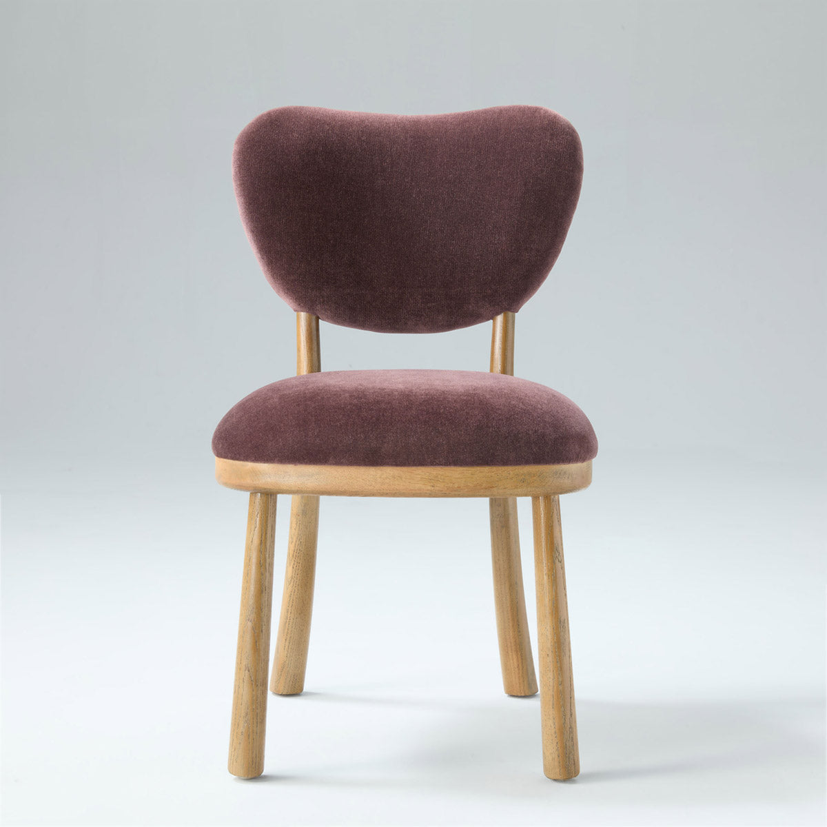 Vane Chenille Upholstered Dining Chair with Solid Oak Frame