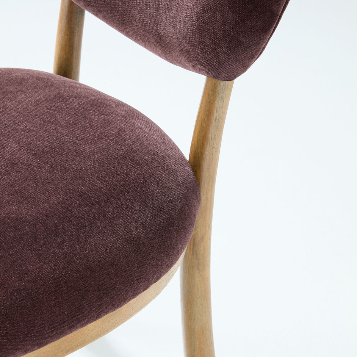 Vane Chenille Upholstered Dining Chair with Solid Oak Frame