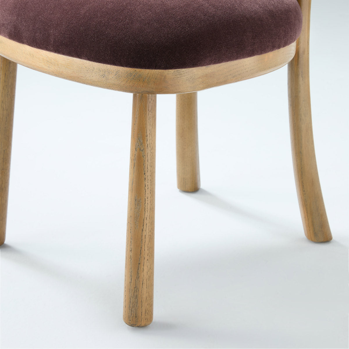 Vane Chenille Upholstered Dining Chair with Solid Oak Frame