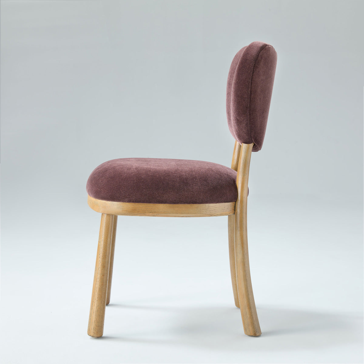 Vane Chenille Upholstered Dining Chair with Solid Oak Frame